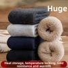 Winter and Autumn Men's Thickened and Padded Long Socks for Warmth and Insulation, Pure Color Looped Floor Socks