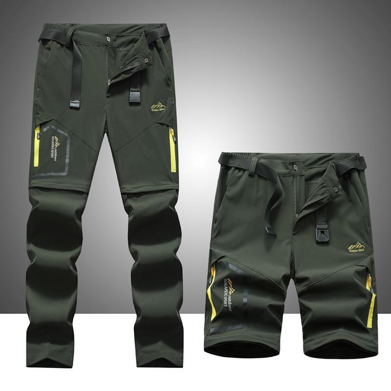 Outdoor Quick-drying Pants Men's Summer Thin Detachable Two-piece Hiking Trousers Assault Pants Mountaineering Sports Pants