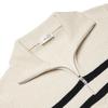 VERNO [Casual] Stripe Half Zip-Up Knit White