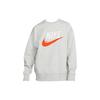 Nike Letter Logo Print Loose Round Neck Long Sleeve Sweater Men Sweater Gray DO8892-050