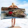 Cat Print Microfiber Lightweight Beach Towel, Soft Beach Blanket Fast Dry Super Absorbent Beach Towels for Adults and Kids