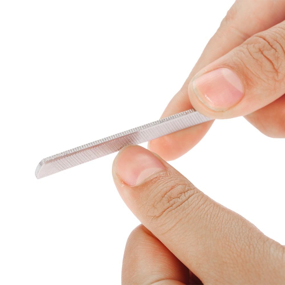5pcs Washable Stainless Steel Nail File Use On All Four Sides Double Sided Nail Buffer Home Use