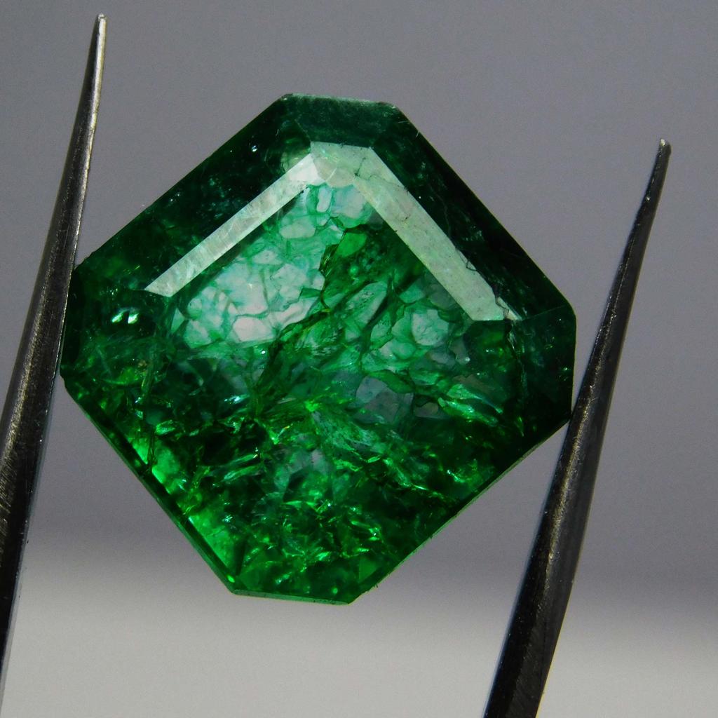 10 Ct Natural Emerald Emerald Cut Green Colombian Loose Gemstone CERTIFIED A-3904b