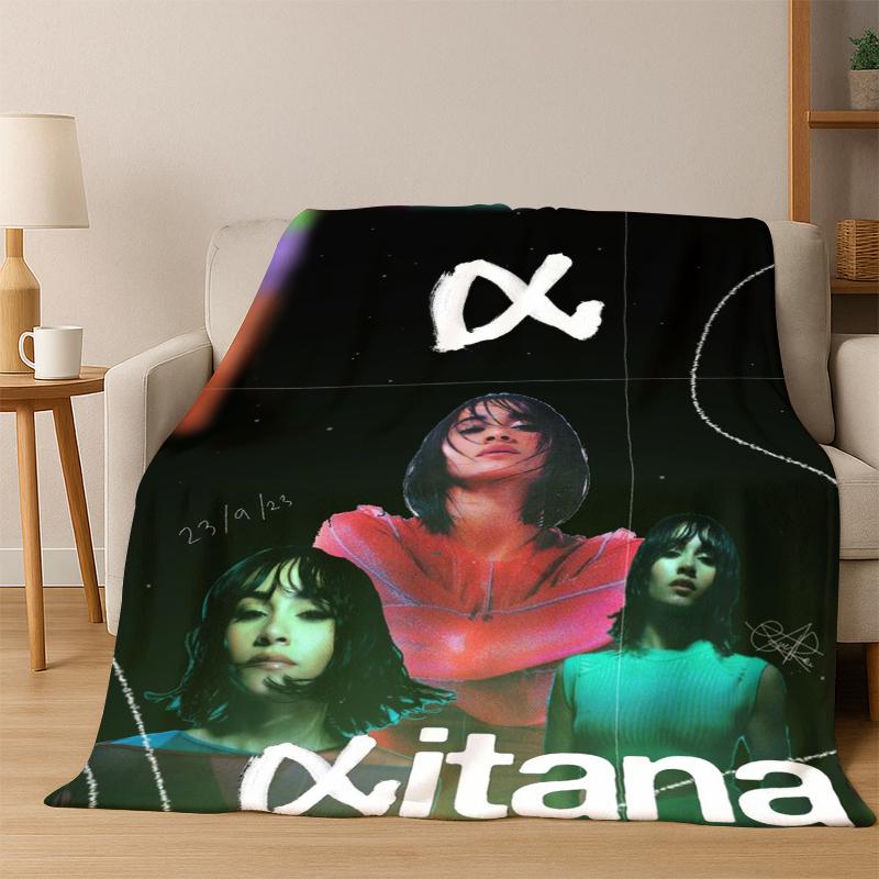 Cute Aitana Spanish Singer Flannel Blanket Soft Warm Blanket Throw Blanket for Bedroom Living Room Bed Travel Picnic Gift Kids