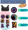 50 Cartoon Black Edge Rainbow Graffiti Stickers Personalized Decorative Guitar Notebook Suitcase DIY Waterproof
