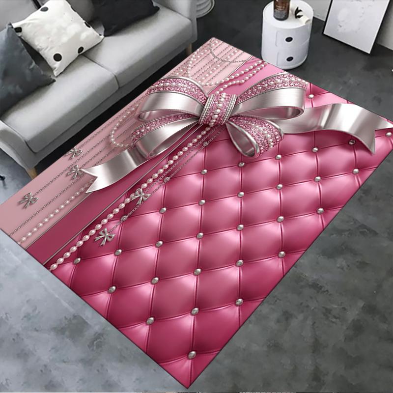 2025 New Gorgeous bow Carpet Rug for Living Room Bedroom Home Sofa Decoration,Kids play Non-slip Floor Mat