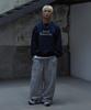 Tonilolenseu Wide Symbol Logo Sweatpants Melange Grey