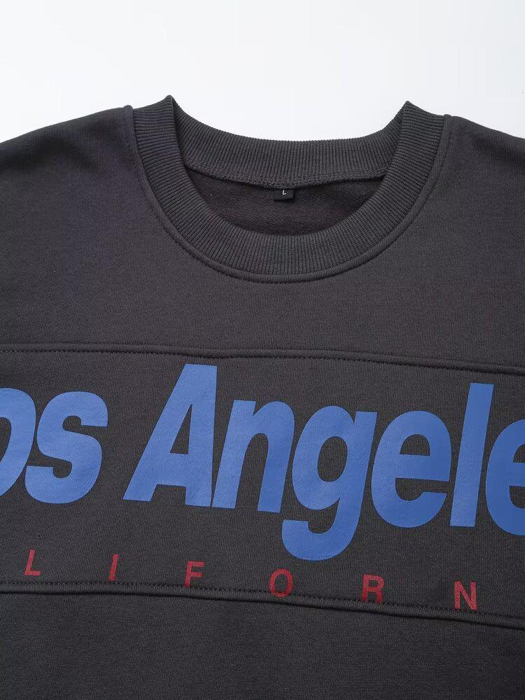 2024 Autumn Women's European & American Style Fashion Printed Sweatshirt & Long Pants Set