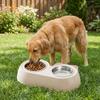 Non-Skid Base Pet Double Bowls Plastic Pet Water Feeder Cat Food Water Bowls  For Cats Dogs