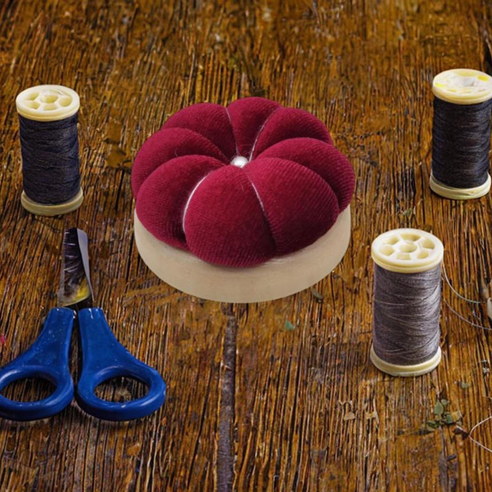 

Pin Cushion Needle Pad Lightweight Home Decor Pillow Pincushion Holder for Mother s Day Deep Red