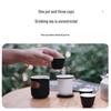 Mingzhan Portable Ceramic Kung Fu Travel Tea Set - 1 Teapot, 3 Cups