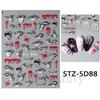 New nail art stickers embossed 5D three-dimensional Halloween cartoon bow ghost-shaped spider web nail stickers