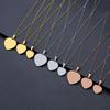 Stainless Steel Heart-Shaped Metal Necklace with Engraved Laser Design - Holiday Gift Edition