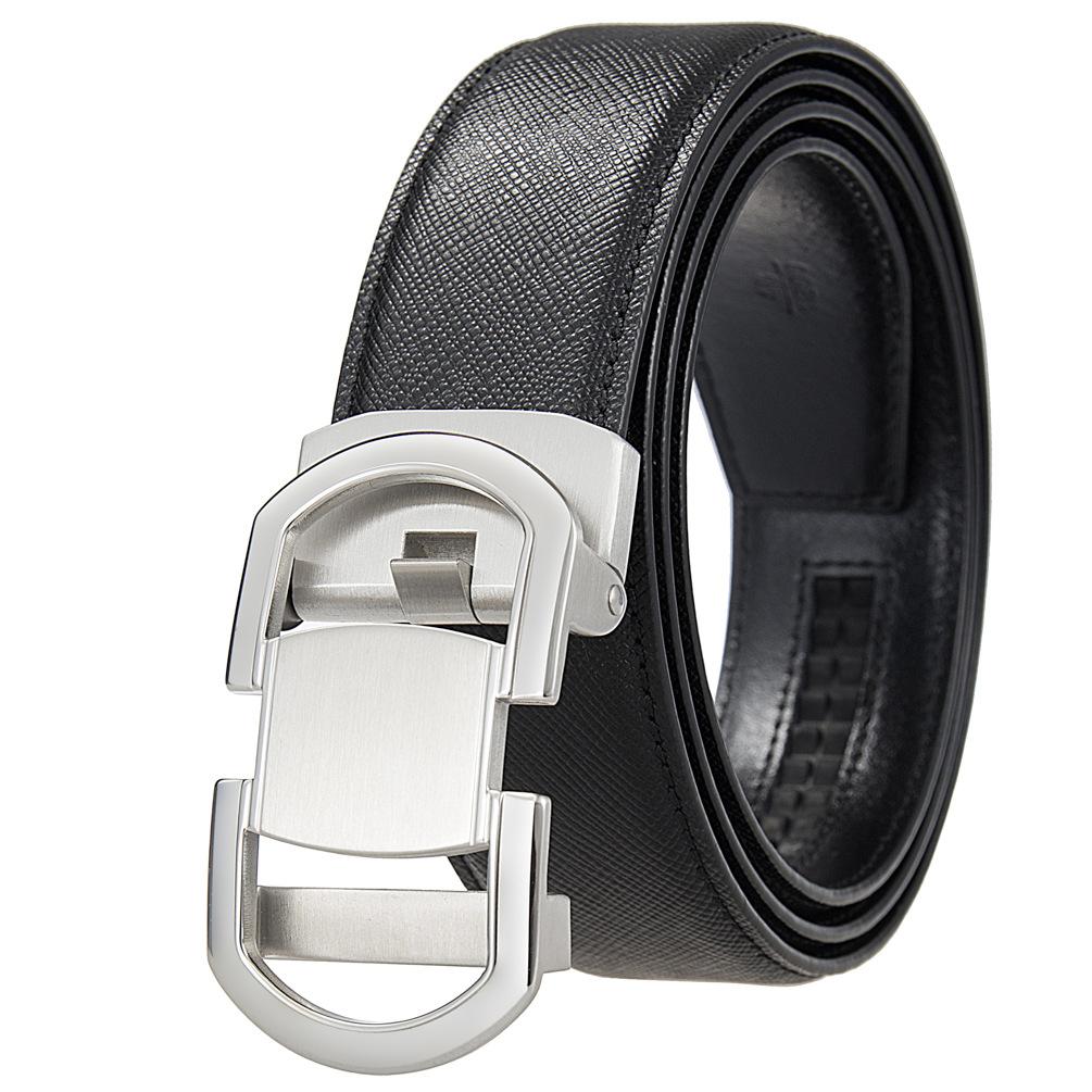 

Мужской ремень со стальной пряжкой, ремень с пряжкой из нержавеющей стали, ремень с автоматической пряжкой Ly36-61911-7 110-130CM