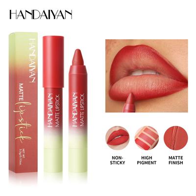 Nude Series Velvet Matte Lipstick Pencil Waterproof Long Lasting Red Lip Stick Non-Stick Cup Makeup Lip Tint Pen Cosmetic Makeup