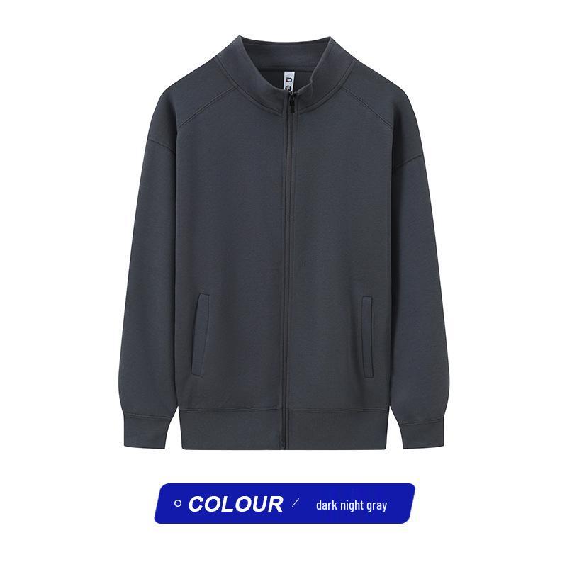 

Men s Heavyweight Zip-Up Hoodie with Stand Collar, Plus Velvet & Silver Fox Fur, Warm for Autumn/Winter, Versatile and Trendy Casual Cardigan Jacket S
