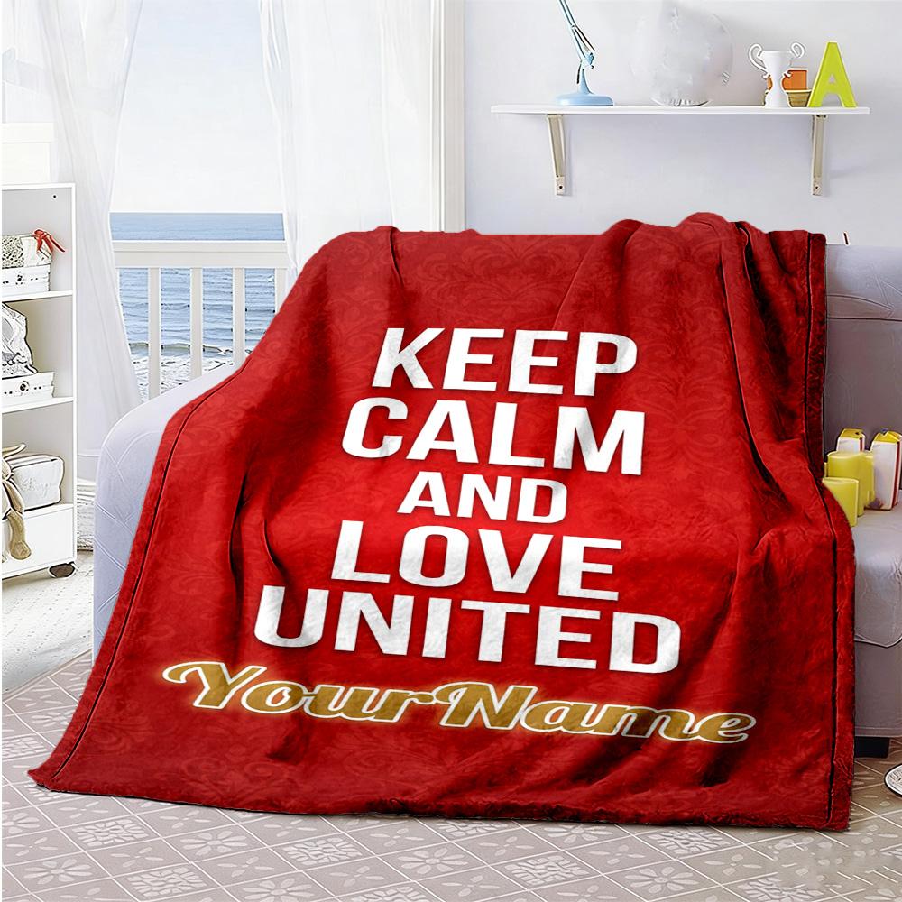 Manchester Personalized Name Blanket Multi-purpose Personalized Blanket Warmthful Decor Throw For Seaside Chair Office Livingroom