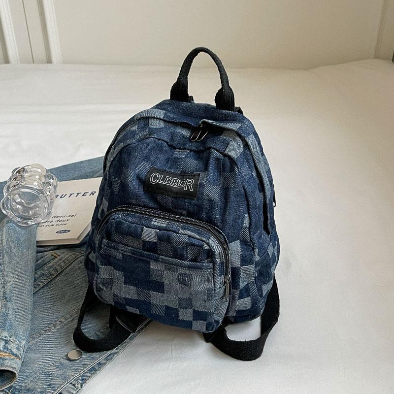 Рюкзак в клетку с клетчатым принтом — фото 5