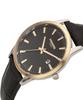 Lenomasigye Bar Index Gold Black Men'S Leather Watch Re5505M Gdbk