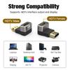 8K HDMI-compatible2.1 Connector Cable Adapter 90 Degree Right Angle Male To Female HDMI-compatible Extender for PC TV PS5 Laptop