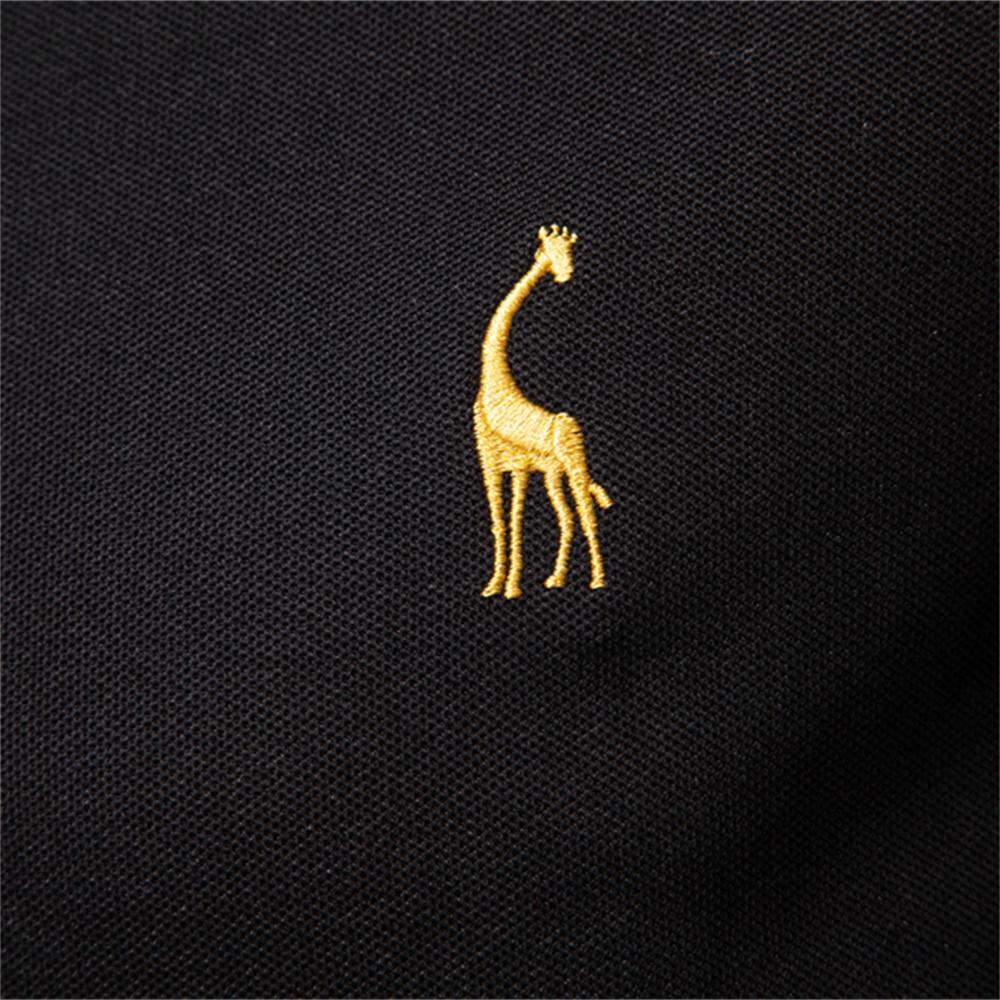 AIOPESON 2025 Koszulka Polo Business Casual Męska Jednolity Kolor Długi Rękaw Mieszanka Bogata w Bawełnę Oddychające Polo Męskie