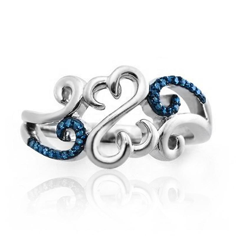 Wind Ethnic Style Hollow Carved Heart-Shaped Retro Ring, Jewelry