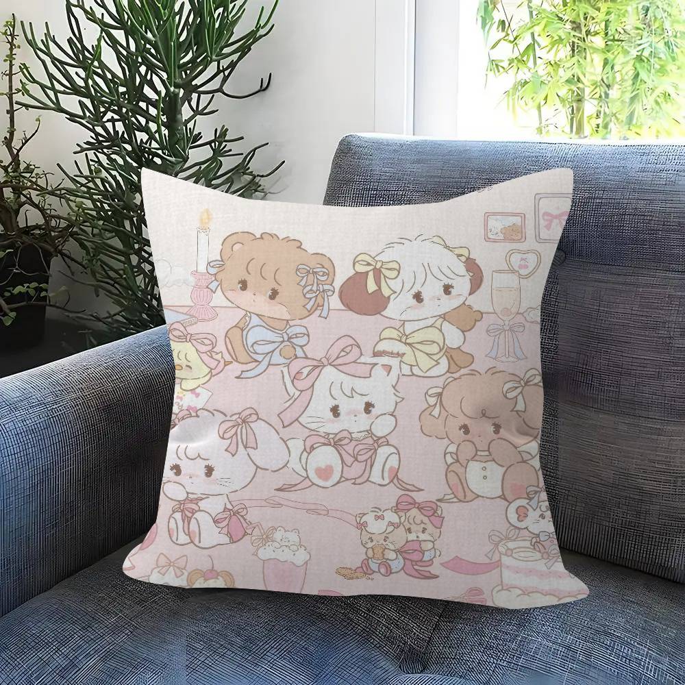 Cute M-Mikko I-Illustrations Pillow Cover Sofa Cushion Cover Home Room Decoration Children Gift