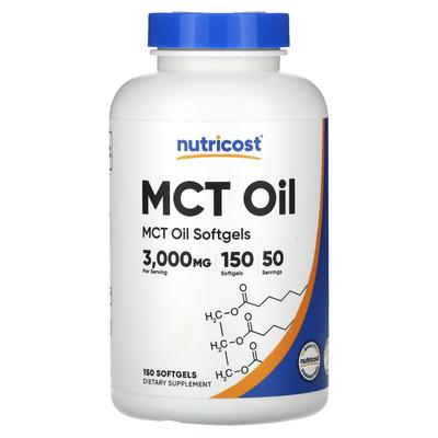 Aceite MCT, 3.000 mg, 150 cápsulas blandas (1.000 mg por cápsula blanda)