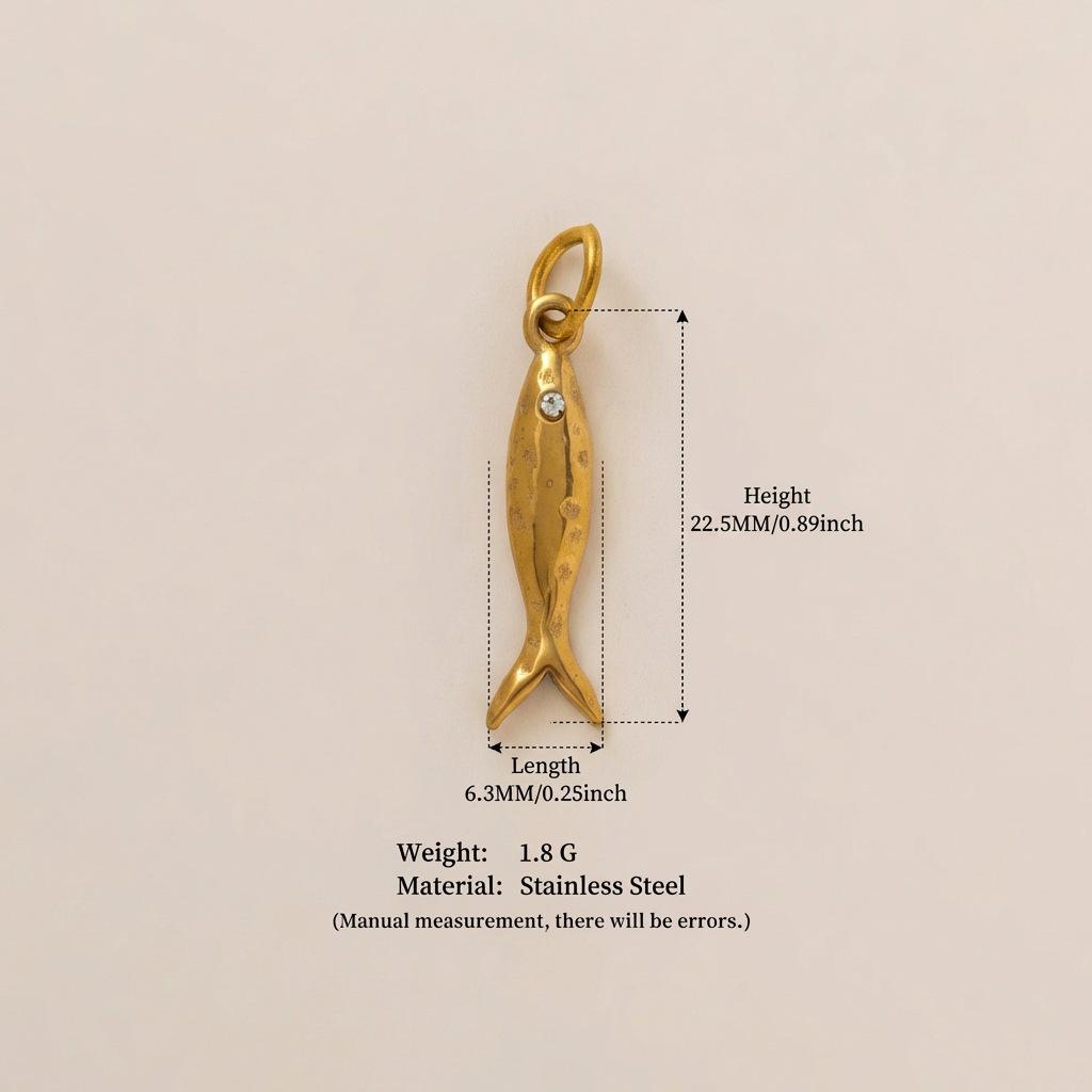 Pendentif Transfrontalier en Acier Inoxydable Or 18K: Série Personnalisée DIY pour Femmes