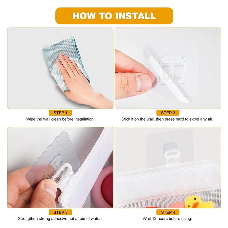 Koupelnová taška na hračky pro děti s více přihrádkami a velkou kapacitou, závěsná na zeď, organizér na hračky do vany