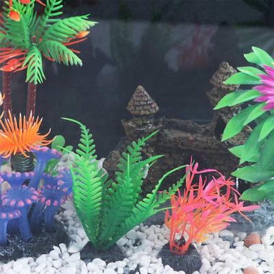 Decorative Artificial Aquatic Plants Mini Lifelike Underwater Aquatic Plants Simulation Plastic Artificial Seaweed Fish Tank