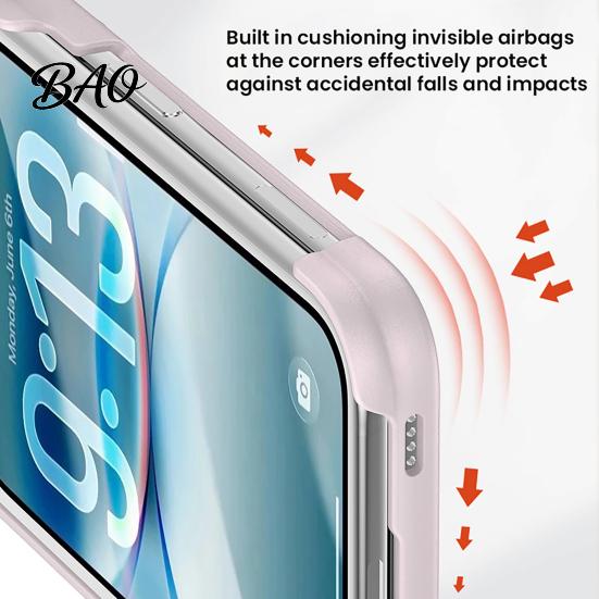 Drop Resistant Phone Accessory Magnetic Folding Case for IPhoneDuo, Hands Free Viewing with 360 Degree Protective Cover Rotating Ring Stand,