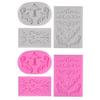 3Pcs Baroque Style Silicone Mold Flexible Non-Stick Flower Lace Mold Fondant Chocolate Decorating Tools for Wedding Birthday