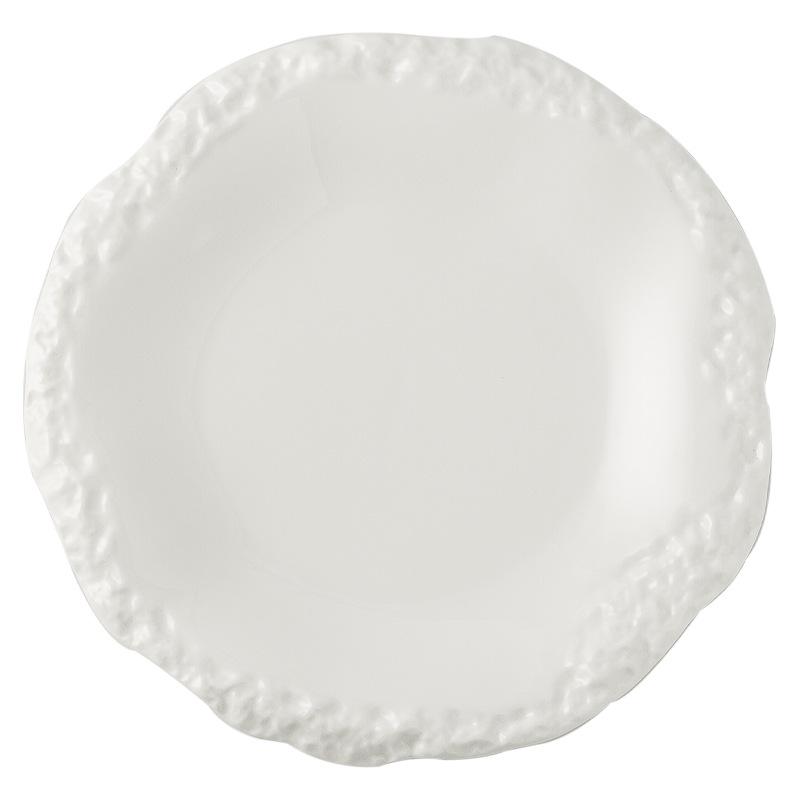 High-Value Stone Pattern Western Plate Nordic Style Ceramic Plate Home Cake Dim Sum Plate Restaurant Dish Plate New Style