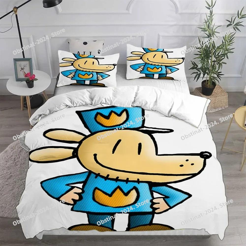 Dog Man Comforter Pillow Case Bedding Set Printed Bed Set Duvet Cover Sheet Pillowcase Bed Soft Quilt Cover Full Queen King Size