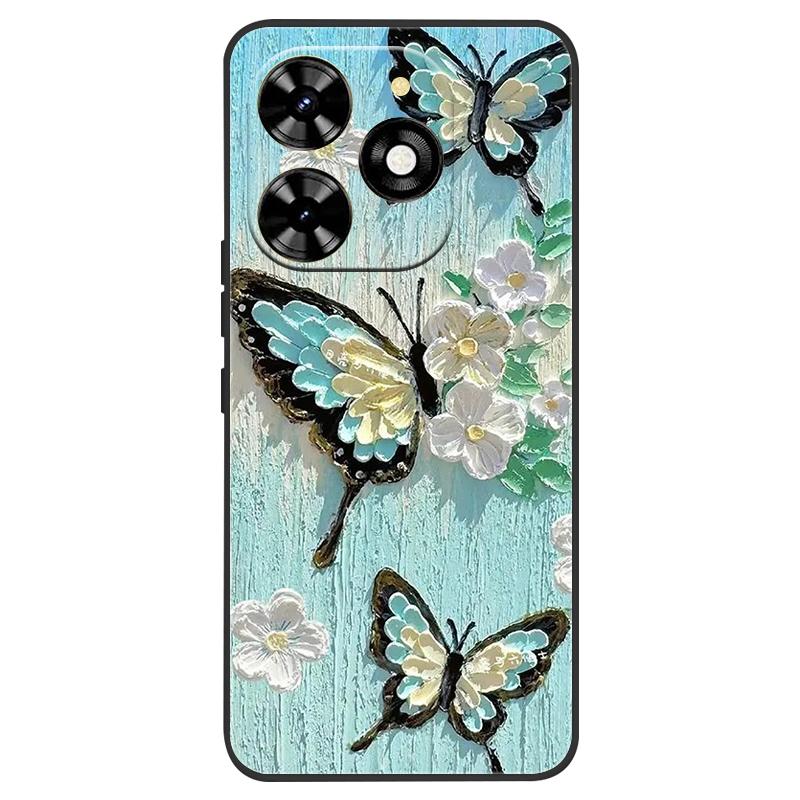 For Infinix Smart 8 Case X6525 Marble Soft Matte Silicone Back Cover For Infinix Smart 8 Pro Smart8 Plus Full Coverage Shell