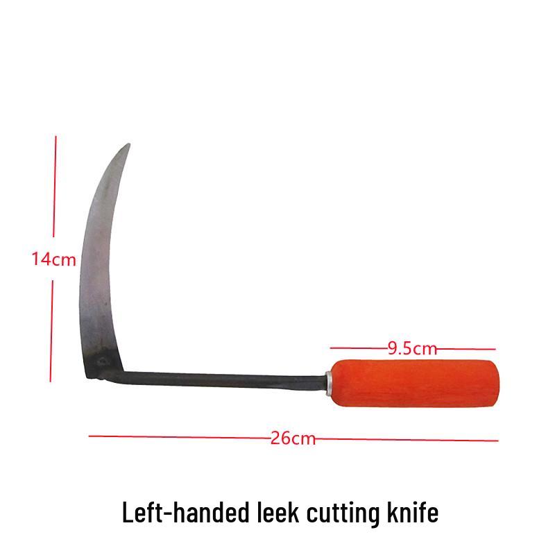 Left-Handed All-Steel Sickle: Versatile Tool for Cutting Leeks, Vegetables & Weeding Grass