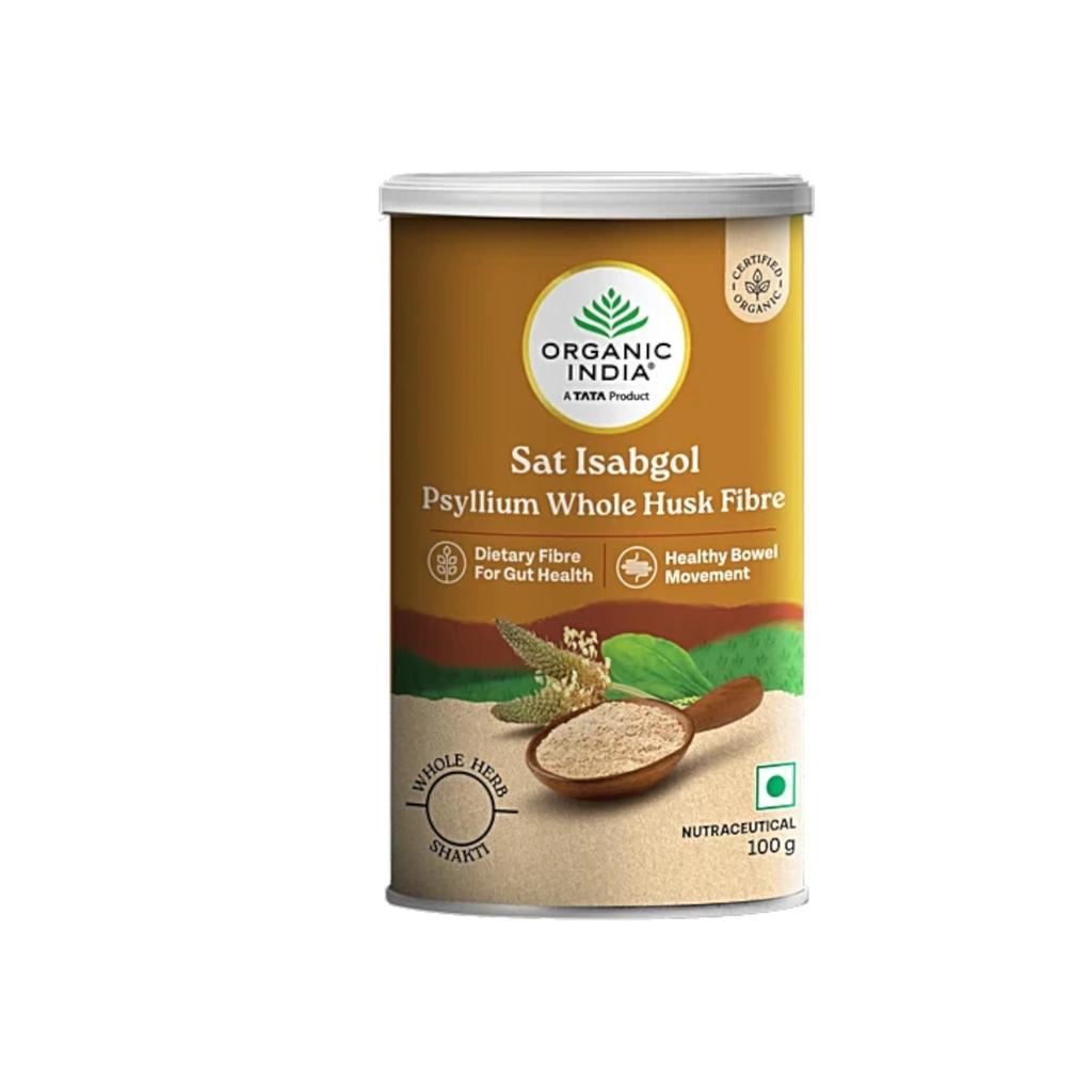 Organic India Psyllium Whole Husk Isabgol High Fiber Dietary Supplement 100 g Pack Of 2 Supports Digestion & Weight Management