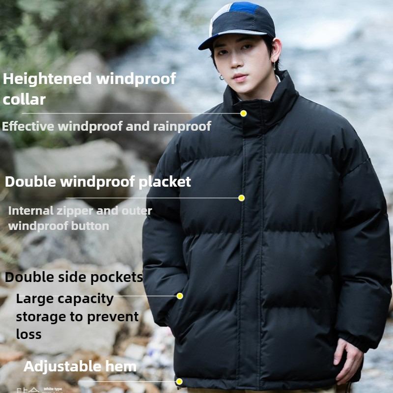 Winterjacken Leicht Warm Entendaunen Gefüllt Verdickt Kältefest Warm Winddicht Wasserdicht Outdoor Sport Baumwollmäntel Plus Samtjacken