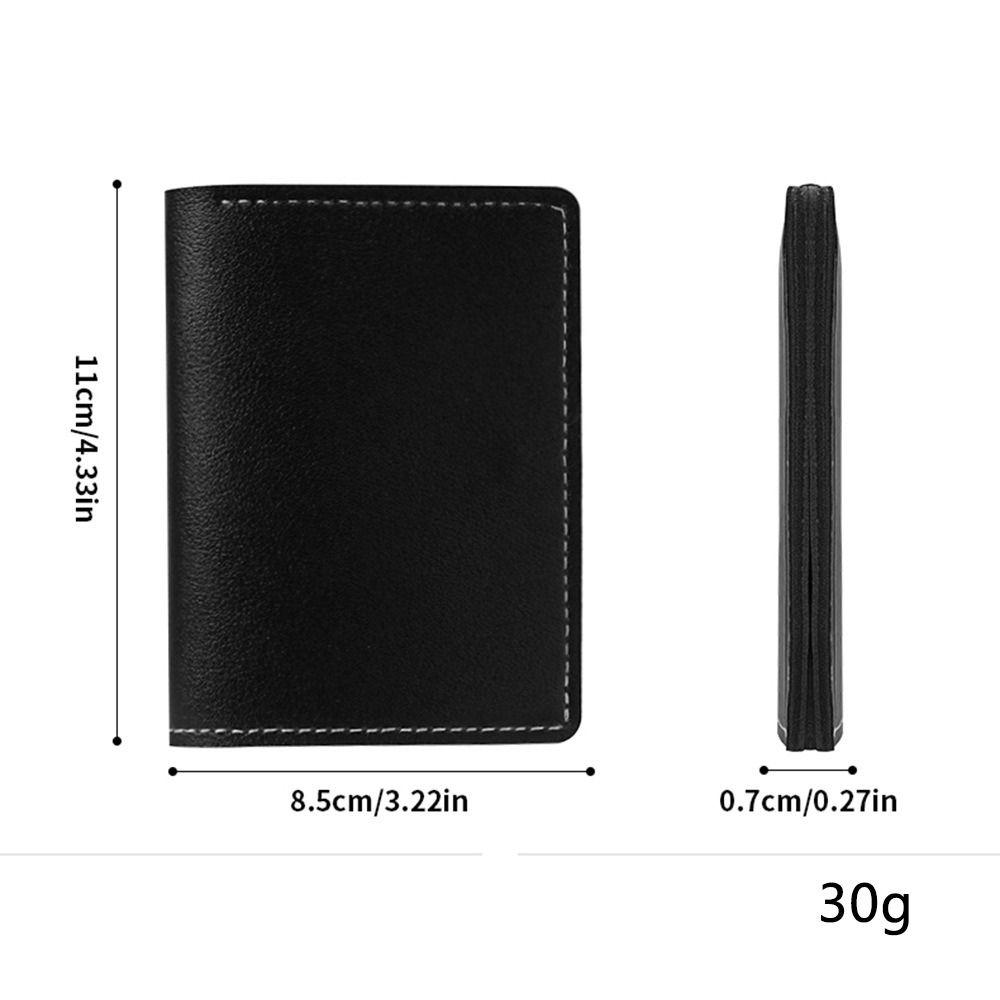 New PU Leather Short Wallet Foldable Solid Color Fold Purse Multifunctional Coin Purse Women Men