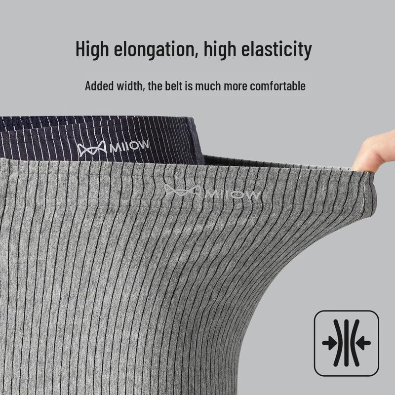 Miiow Men's Cotton Boxer Shorts 3-Pack