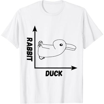 Wittgenstein Duck Rabbit Philosophy Crazy Optical Illusion T-Shirt