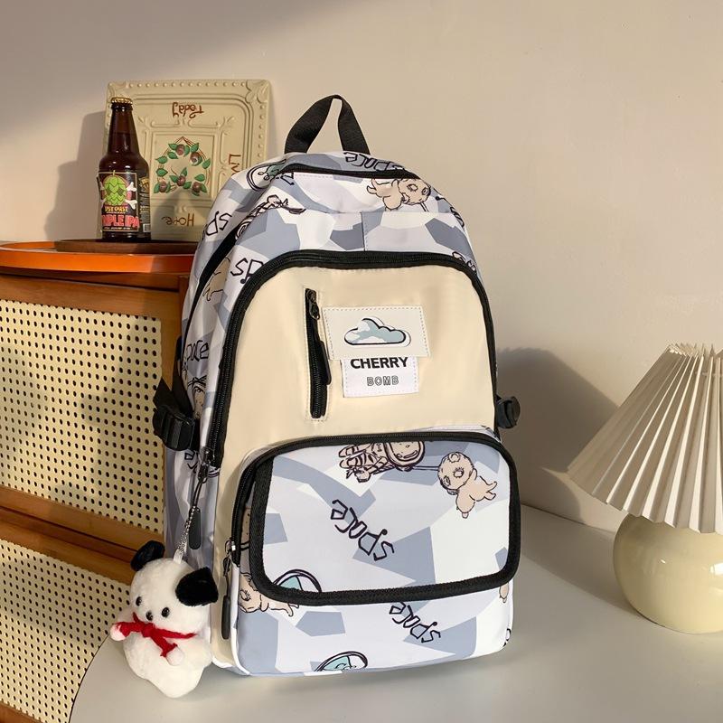 Schoolbag Schoolbag for Junior High School Students 1011 New College Students Simple and Versatile Multi-layer Niche Design Girl Backpack