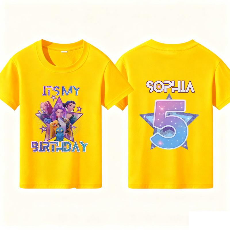 Kpop Demon Hunters Parent Child Short Sleeve T-shirt Cute Kpop Demon Hunters TShirt Harajuku Casual Fashion Kid's Tshirt