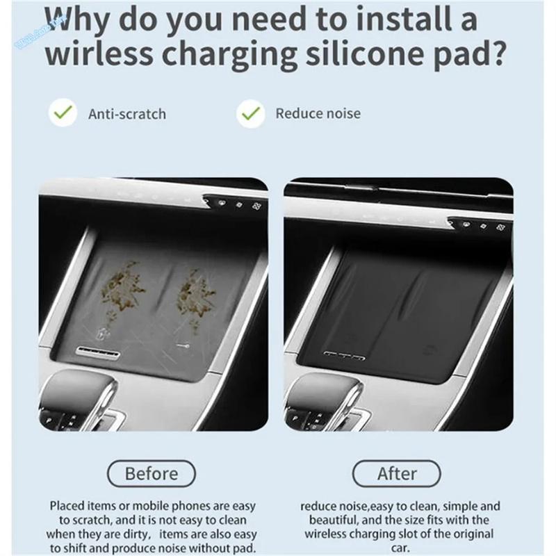 silicone rubber anti-skidding dustproof wireless charging Panel Cover Fit For OMODA C5 2024 2025 Accessories
