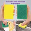 Magic Nano Dishwashing Double-Sided Sponge Scrubber for Oil Removal