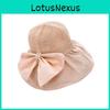 Summer Bowknot Wide Brim Sun Hat With Upf50+ Protection For Womens Outdoor Activities