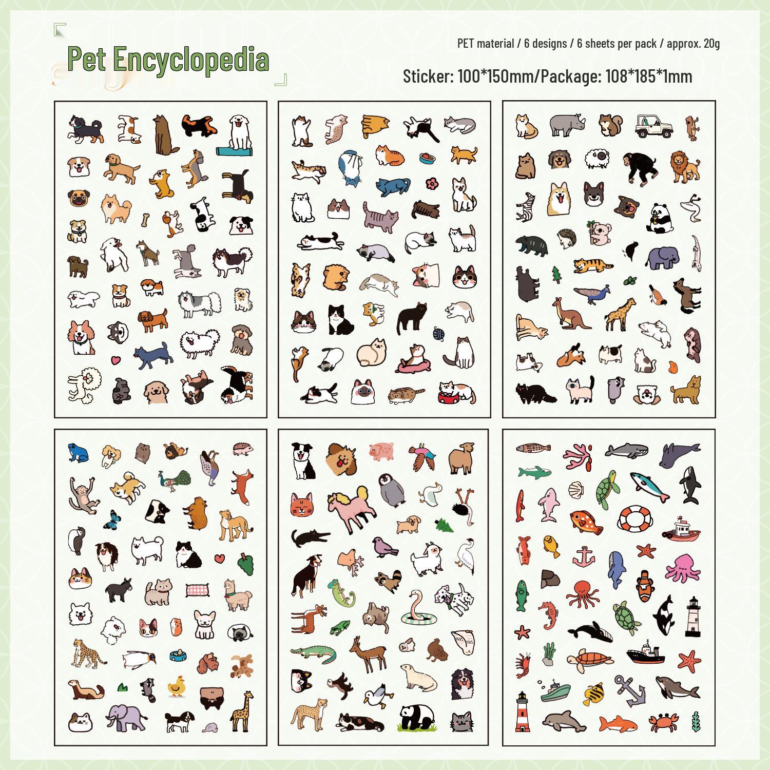 Yuezhen Wenchuang Xiaoji Die-Cut Waterproof Children s PET Journal Stickers
