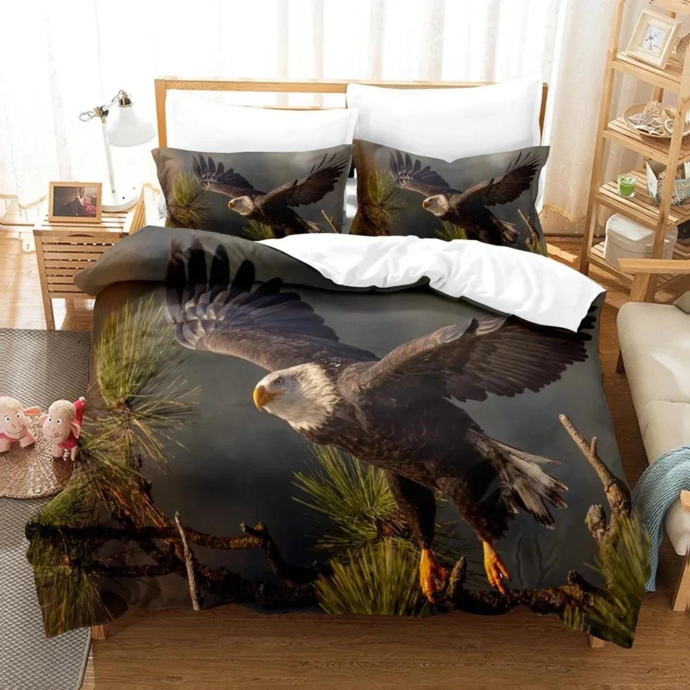 

3D The Bald Eagle Bedding Sets Duvet Cover Set With Pillowcase Twin Full Queen King Bedclothes Bed Linen 70x133cm 2pcs