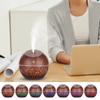 Mini Humidifier USB Night Light Dark Wood Grain Oil Diffuser Aroma Purifier 130ml